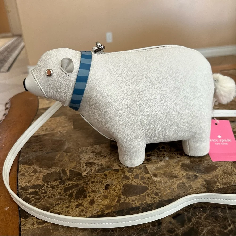 Authentic Kate Spade Polar Bear Leather Bag - Picture 2 of 11
